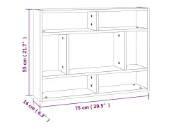 Estante 75x16x55 cm derivados de madeira cinzento sonoma