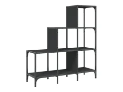Estante 92x30x102 cm derivados de madeira e metal preto PT582714