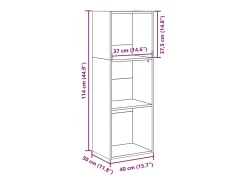 Estante 40x30x114 cm derivados de madeira branco