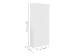 Estante 82,5x30,5x185,5 cm derivados de madeira branco