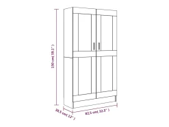 Estante 82,5x30,5x150 cm derivados de madeira cinzento sonoma