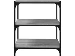Estante 60x33x70,5 cm derivados de madeira e aço cinza sonoma PT766563