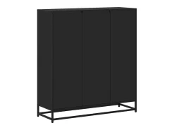 Estante 97,5x33x107,5 cm derivados de madeira e metal preto