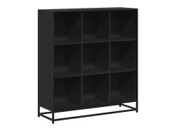Estante 97,5x33x107,5 cm derivados de madeira e metal preto