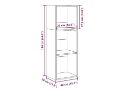 Estante 40x30x114 cm derivados de madeira cinzento cimento