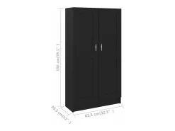 Estante 82,5x30,5x150 cm derivados de madeira preto