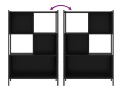 Estante 72x28x109 cm derivados de madeira preto