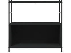 Estante 80x30x78,5 cm derivados de madeira e ferro preto PT653887