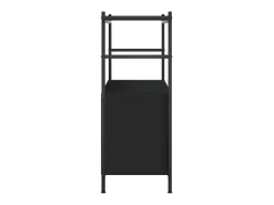 Estante 80x30x78,5 cm derivados de madeira e ferro preto PT653887
