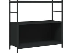 Estante 80x30x78,5 cm derivados de madeira e ferro preto PT653887