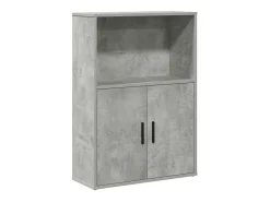 Estante 60x24x85 cm derivados de madeira cinzento cimento