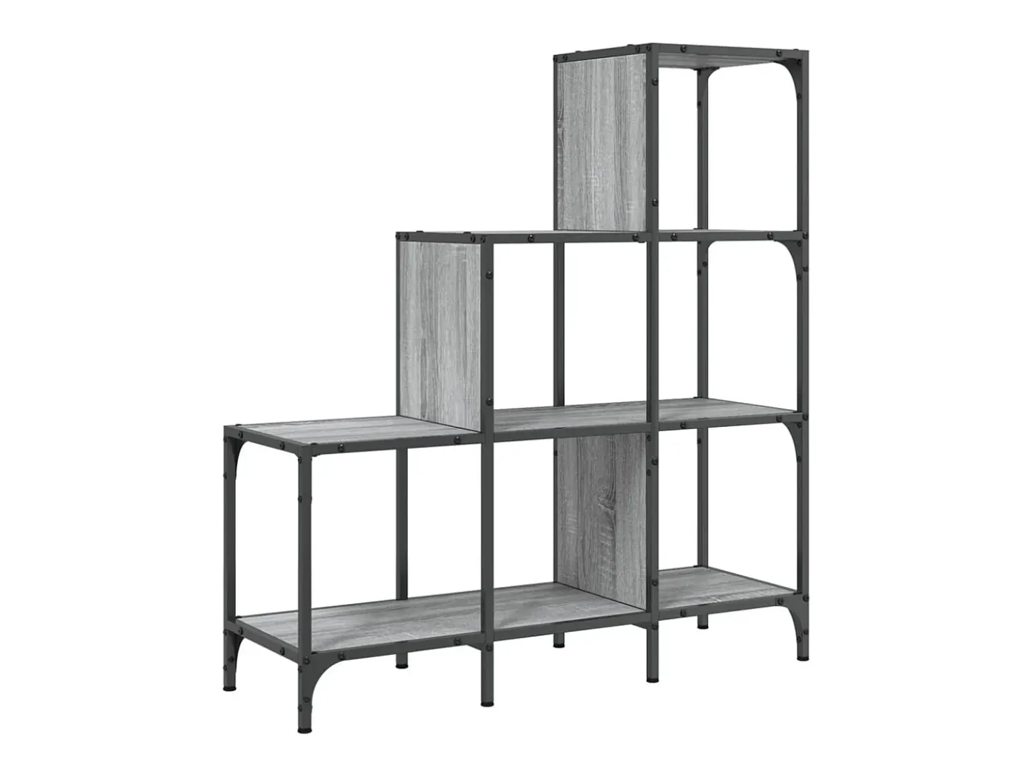 Estante 92x30x102 cm derivados de madeira e metal cinza sonoma PT516614