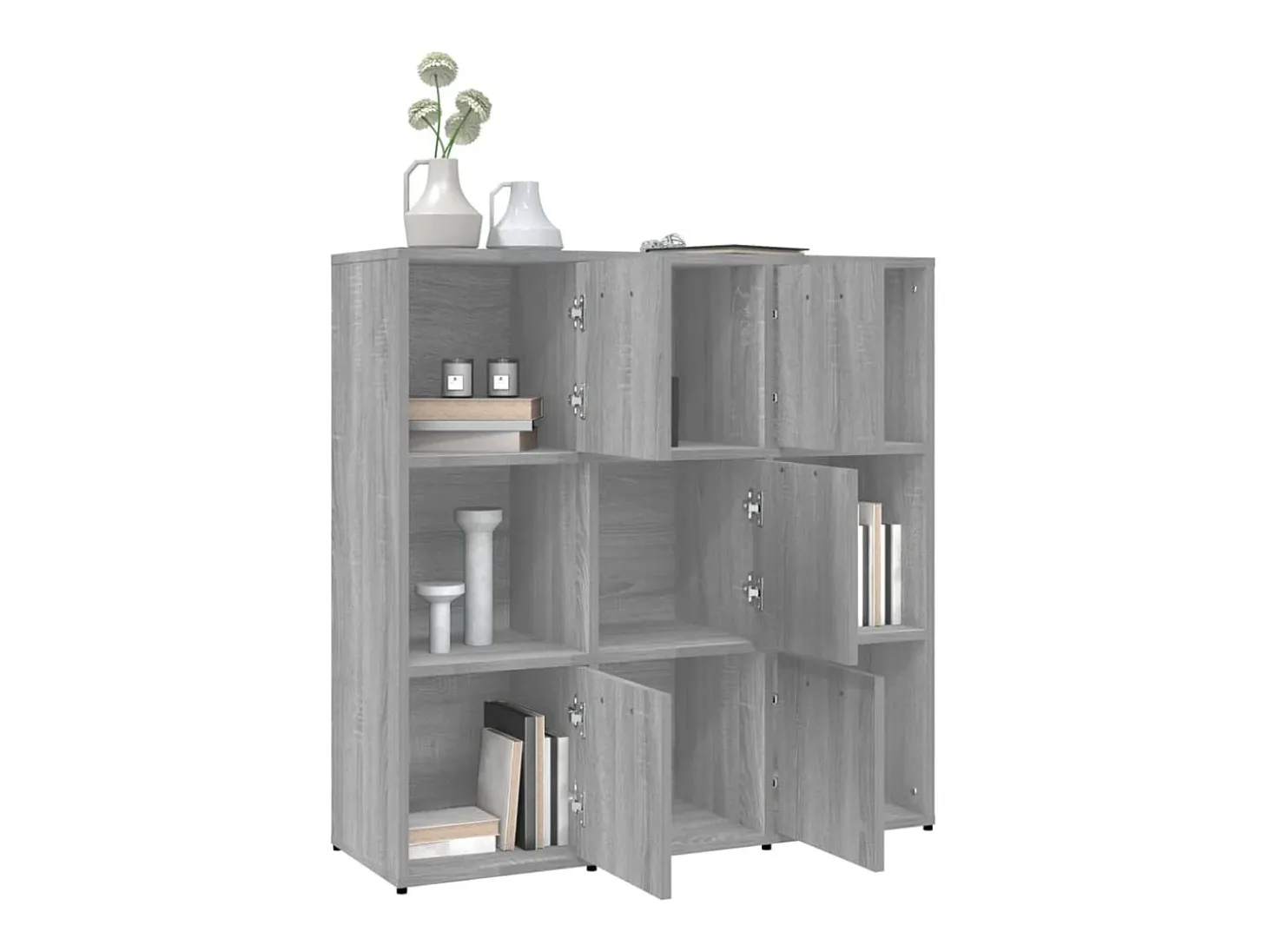 Estante 90x30x90 cm derivados de madeira cinzento sonoma PT781764