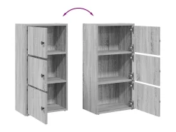 Estante 40x24x77 cm derivados de madeira cinzento sonoma