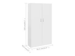 Estante 82,5x30,5x150 cm derivados de madeira branco