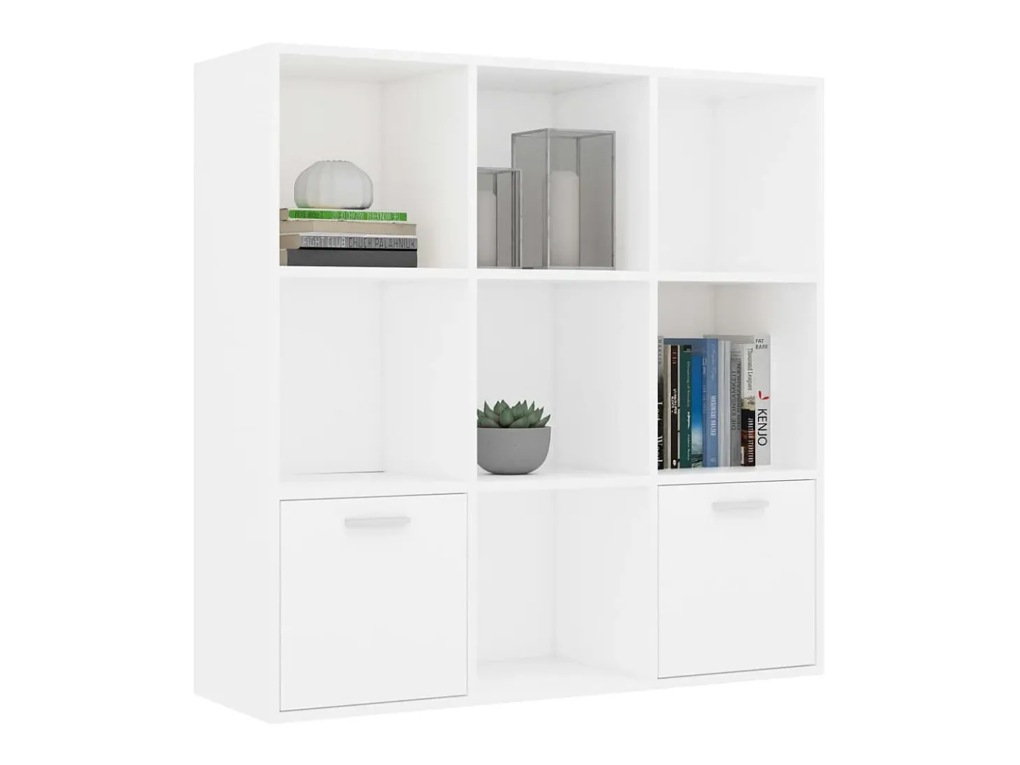 Estante 98x30x98 cm derivados de madeira branco PT874657