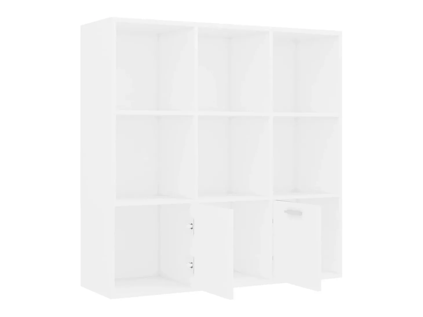 Estante 98x30x98 cm derivados de madeira branco PT874657