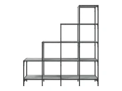 Estante 122x30x132 cm derivados de madeira e metal cinza sonoma PT341929