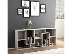 Estante 67x24x161 cm derivados de madeira cinzento cimento PT371376