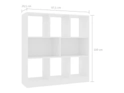 Estante 97,5x29,5x100 cm derivados de madeira branco