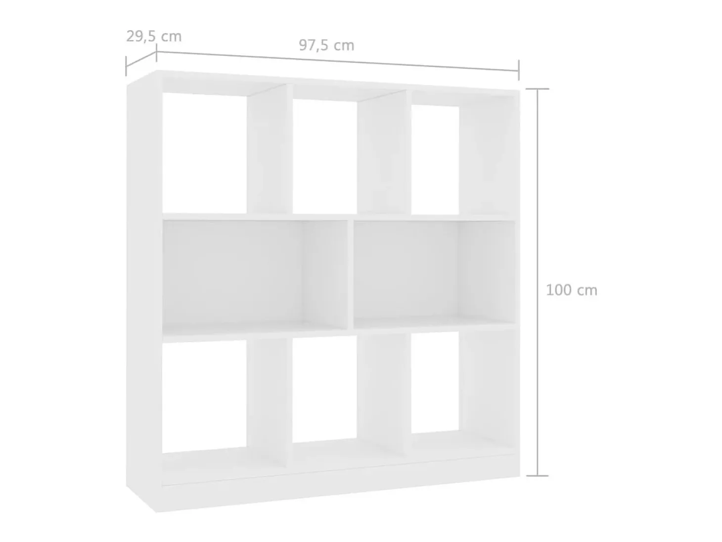Estante 97,5x29,5x100 cm derivados de madeira branco