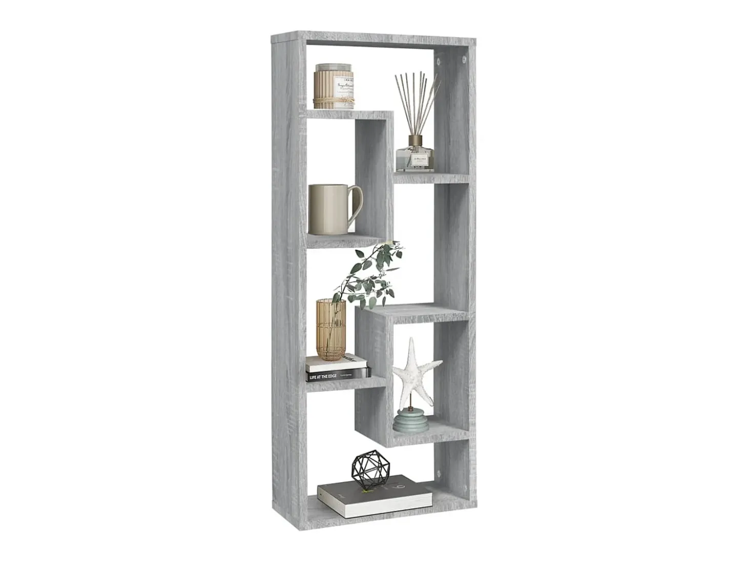 Estante 36x16x90 cm derivados de madeira cinzento sonoma