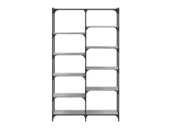 Estante 100x32x170 cm derivados de madeira e ferro cinza sonoma PT116687
