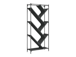 Estante 79x30x180 cm derivados de madeira e metal preto PT915632