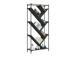 Estante 79x30x180 cm derivados de madeira e metal preto PT915632