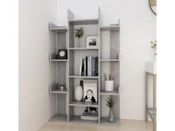 Estante 86x25,5x140 cm derivados de madeira cinzento-cimento PT807946