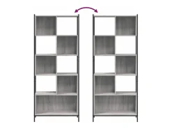 Estante 72x28x172 cm derivados de madeira cinzento sonoma