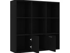 Estante 98x30x98 cm derivados de madeira preto PT208086