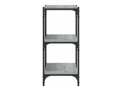Estante 100x33x70,5 cm derivados de madeira/aço cinza sonoma