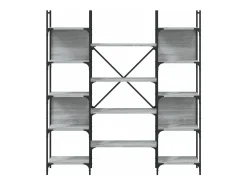 Estante 155,5x24x166,5 cm derivados de madeira cinzento sonoma PT833909