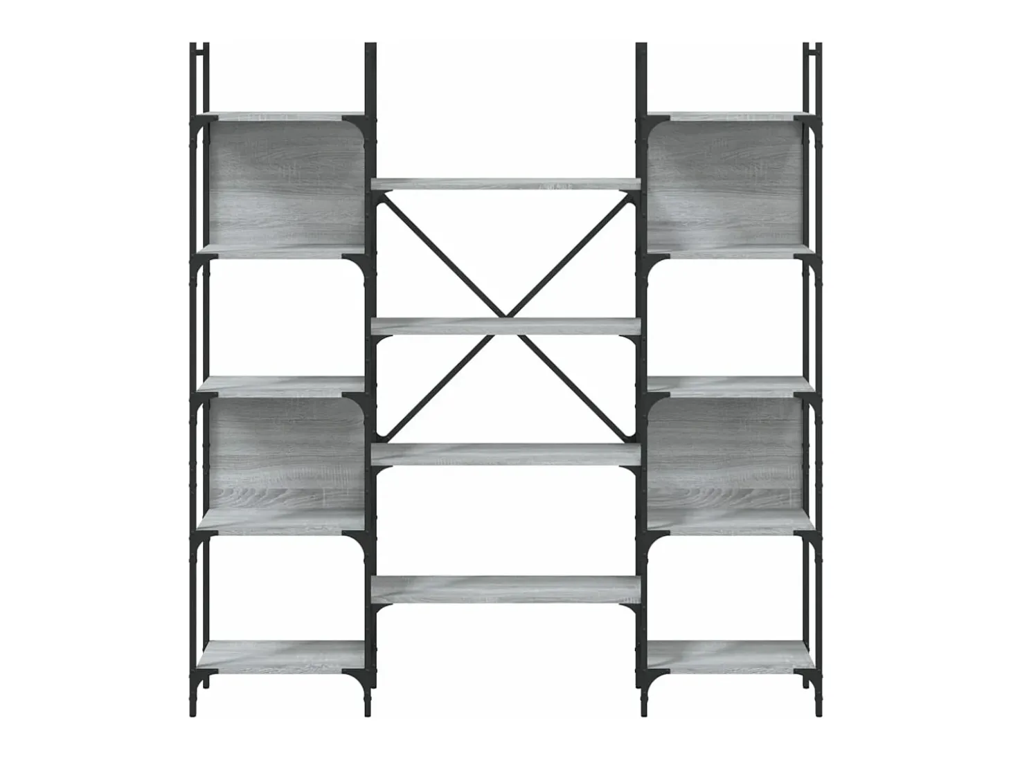 Estante 155,5x24x166,5 cm derivados de madeira cinzento sonoma PT833909