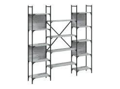 Estante 155,5x24x166,5 cm derivados de madeira cinzento sonoma PT833909