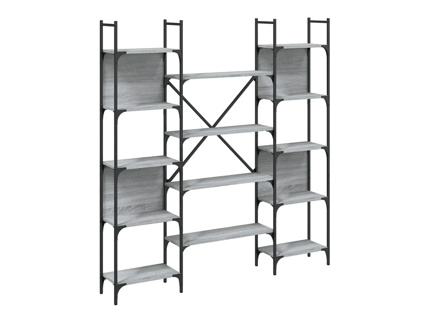 Estante 155,5x24x166,5 cm derivados de madeira cinzento sonoma PT833909