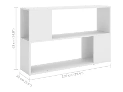 Estante 100x24x63 cm derivados de madeira branco