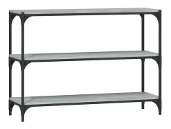 Estante 100x33x70,5 cm derivados de madeira/aço cinza sonoma PT311214