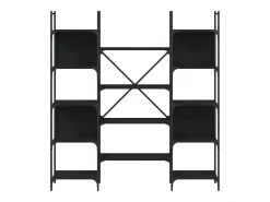 Estante 155,5x24x166,5 cm derivados de madeira preto PT451261