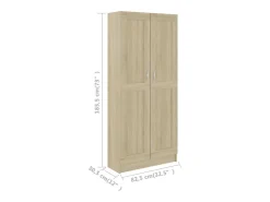 Estante 82,5x30,5x185,5 cm derivados de madeira carvalho sonoma