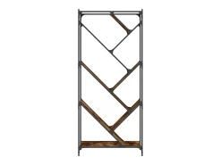 Estante 79x30x180 cm derivados de madeira/metal carvalho fumado PT753325
