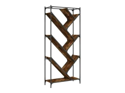 Estante 79x30x180 cm derivados de madeira/metal carvalho fumado PT753325