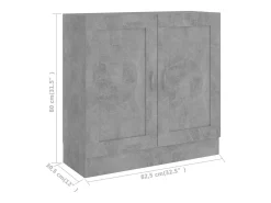 Estante 82,5x30,5x80 cm derivados de madeira cinzento cimento