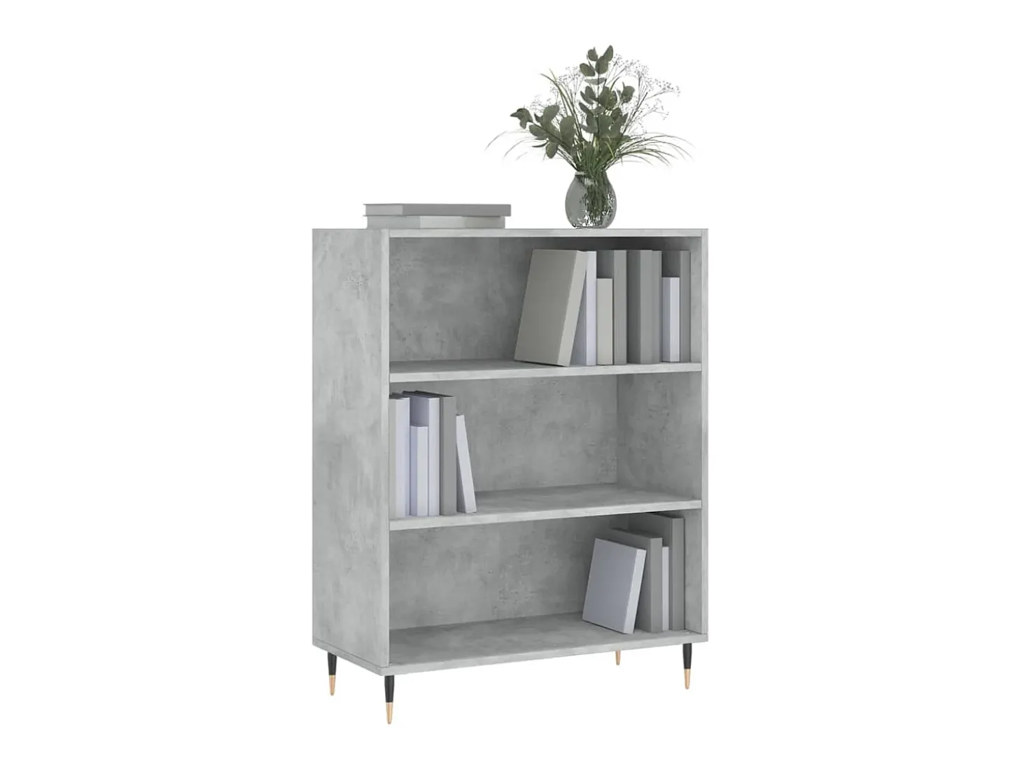 Estante 69,5x32,5x90 cm derivados de madeira cinzento cimento PT647733