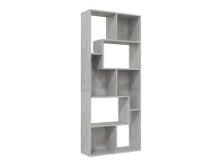 Estante 67x24x161 cm derivados de madeira cinzento cimento