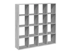 Estante 137,5x29x137,5 cm derivados de madeira cinzento sonoma