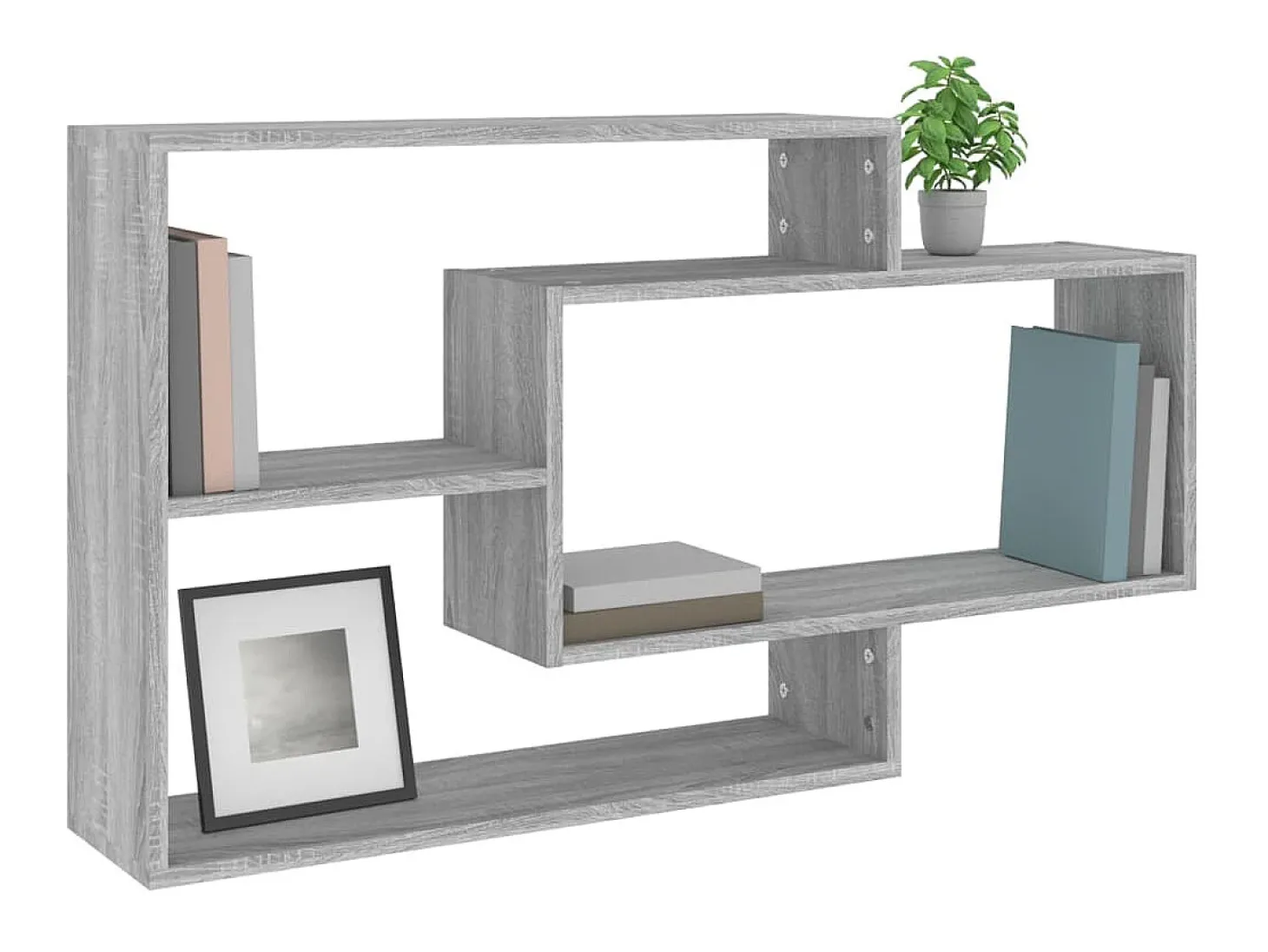 Estante 104x20x58,5 cm derivados de madeira cinzento sonoma PT342531
