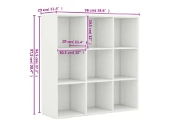 Estante 98x29x97,5 cm derivados madeira branco