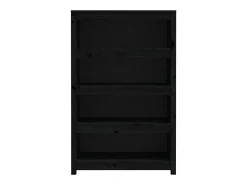 Estante 80x35x126 cm madeira de pinho maciça preto